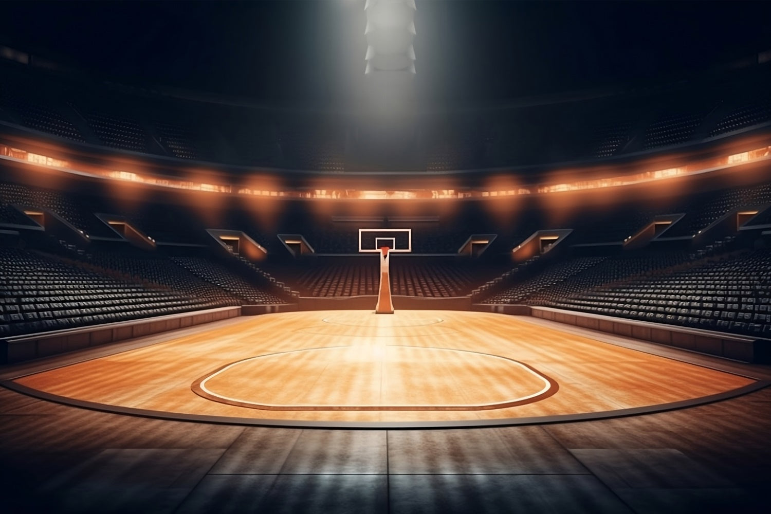 Basketball Court Backdrop Vintage Outdoor Hoop Backdrop BRP1-322