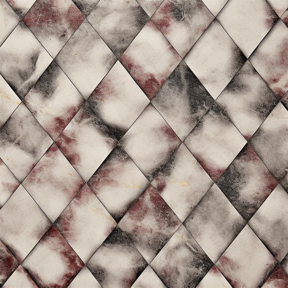 Photography Floor Backdrop Abstract Marble Red Accents Backdrop BRP1-34