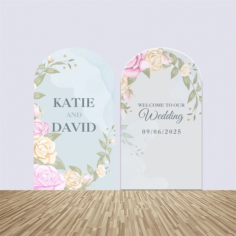 Wedding Backdrop Custom Pastel Floral Arch Backdrop Kit BRP1-434