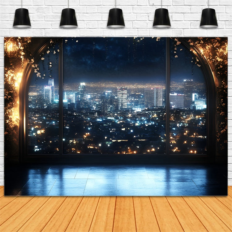Backdrops For Boudoir Moonlit City Glamour Archway Backdrop BRP1-472