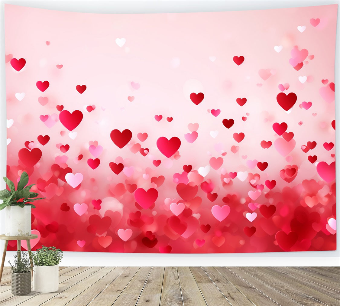 Valentine Backdrop Photography Glittering Red Hearts Backdrop BRP1-83