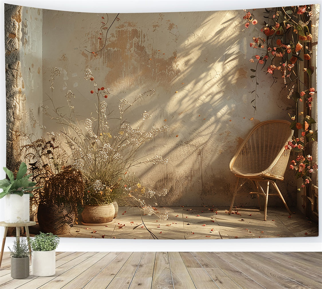 Vintage Warm Botanical Corner Boho Backdrop BRP10-100