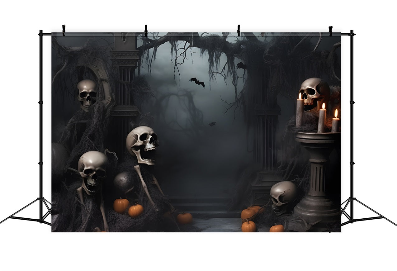 Halloween Backdrops Photography Skeletons Pumpkins Backdrop BRP10-230