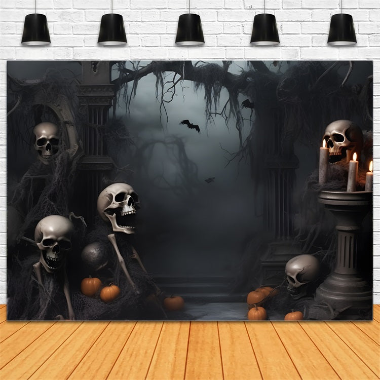 Halloween Backdrops Photography Skeletons Pumpkins Backdrop BRP10-230