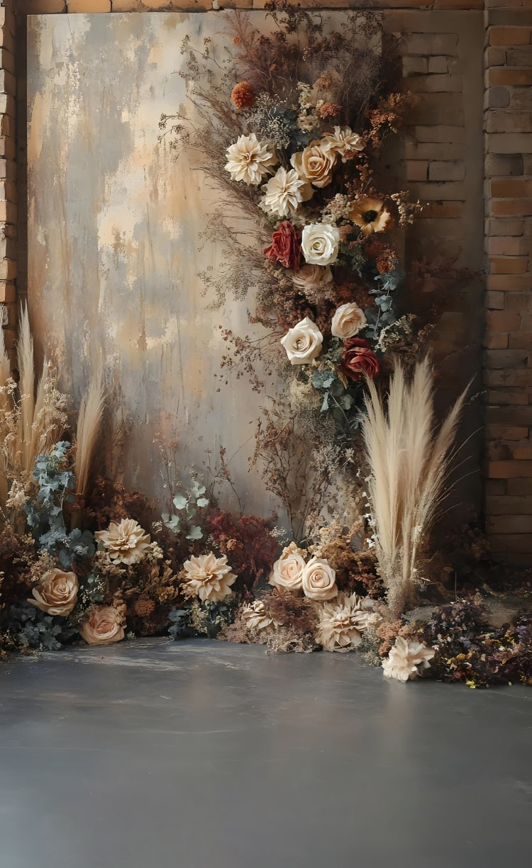Boho Fine Art Sweep Floral Wall Backdrop BRP10-566
