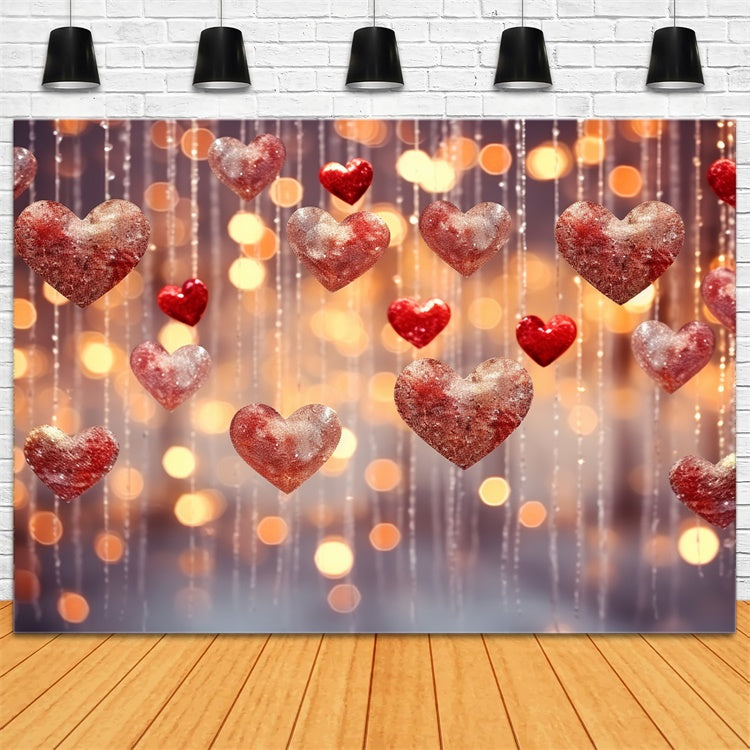 Valentine's Day Backdrop Sparkling Heart Decorations Backdrop BRP11-309