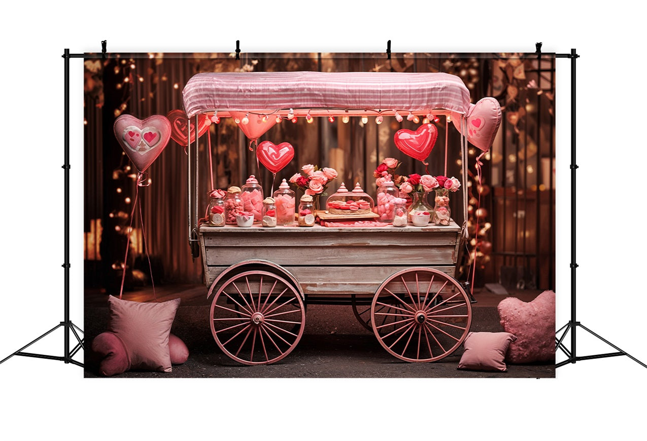 Backdrop Valentine's Day Wooden Vintage Candy Stand Backdrop BRP11-386