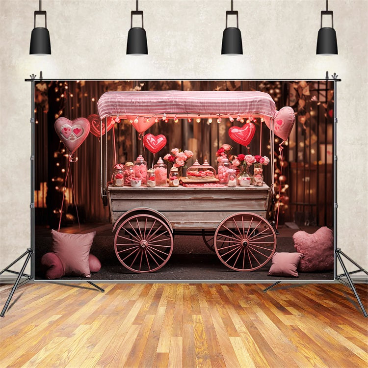 Backdrop Valentine's Day Wooden Vintage Candy Stand Backdrop BRP11-386