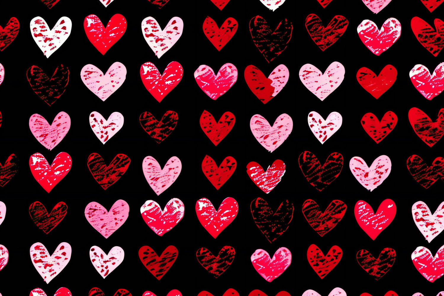 Valentine Backdrop Photography Scribbled Textured Hearts Love Backdrop BRP11-452