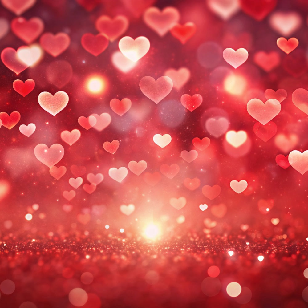 Valentine's Photo Backdrop Glitter Glow Heart Backdrop BRP11-453