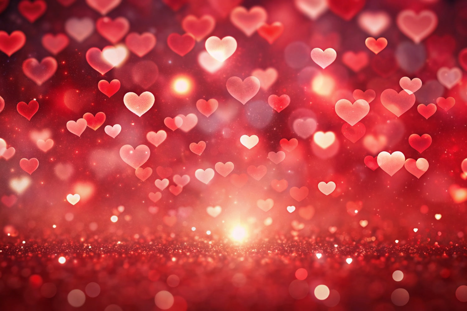 Valentine's Photo Backdrop Glitter Glow Heart Backdrop BRP11-453