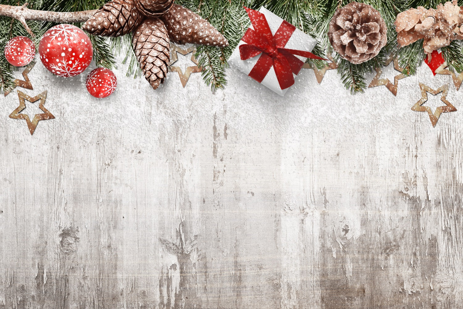 Winter Photo Backdrops Frosted Pinecones Gifts Decor Backdrop BRP11-464
