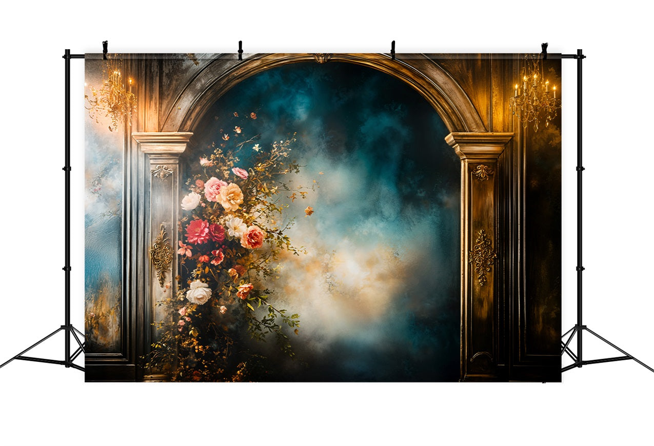 Vintage Photo Backdrop Floral Retro Wall Backdrop BRP11-554