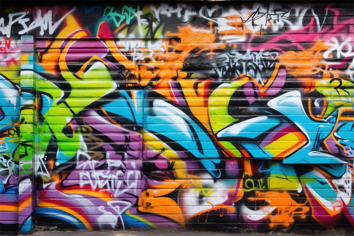 Graffiti Backdrop Vibrant Colorful Artistry Backdrop BRP12-119