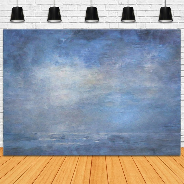 Backdrop For Maternity Photoshoot Abstract Blue Textured Wall Backdrop BRP12-14