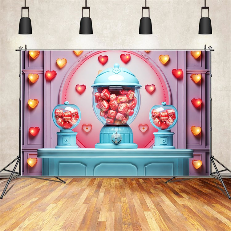 Valentines Photo Backdrop Ideas Hearts Candy Machine Hearts Backdrop BRP12-171