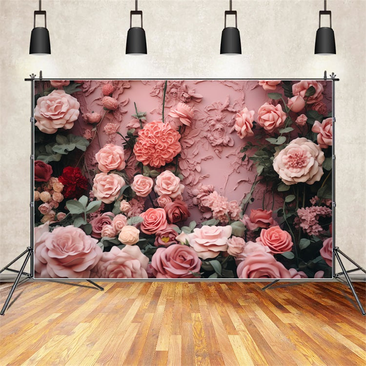 Valentine Backdrop Flower Art Wall Decor Backdrop BRP12-187