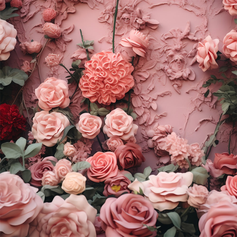 Valentine Backdrop Flower Art Wall Decor Backdrop BRP12-187