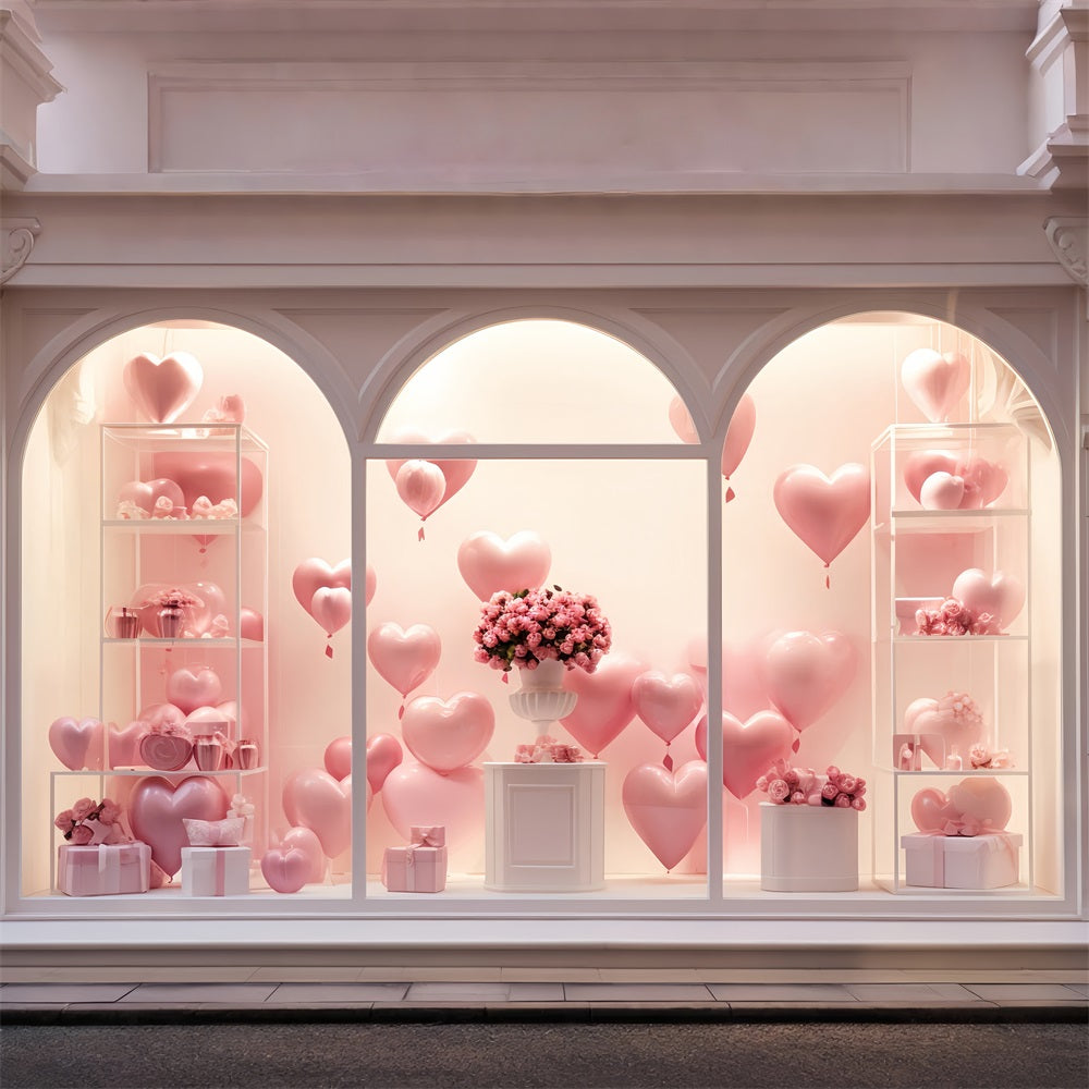 Valentines Backdrops Window Balloons Rose Bouquets Backdrop BRP12-192