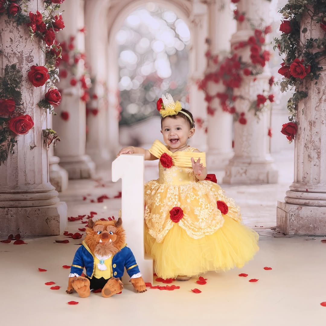 Valentine's Backdrop Red Rose Pathway Marble Columns Backdrop BRP12-257