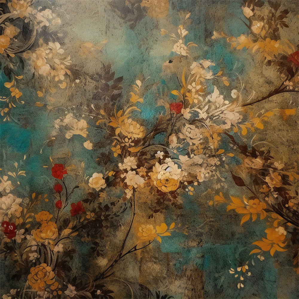 Maternity Digital Backdrops Vintage Art Floral Wall Backdrop BRP12-30