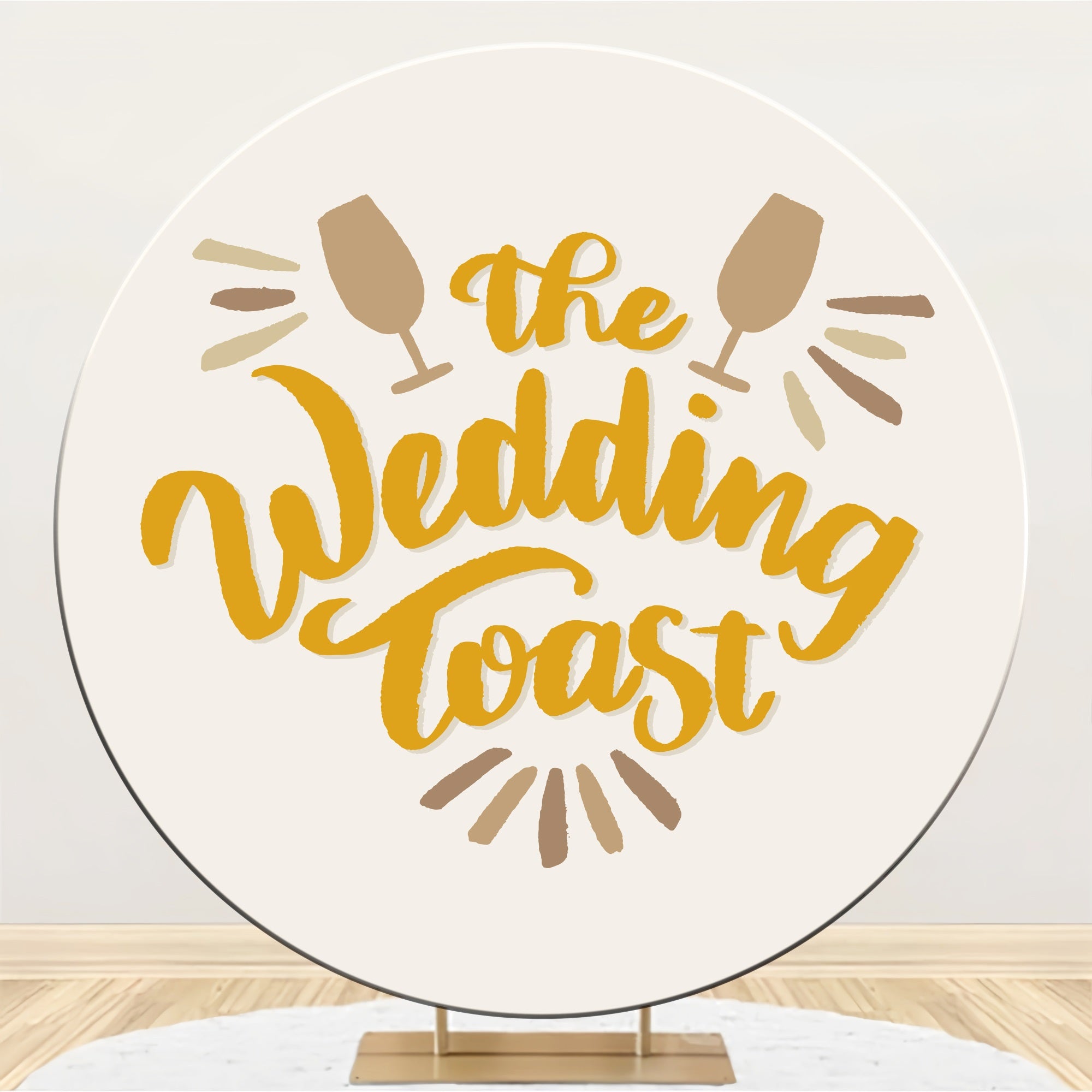 Customized Wedding Backdrop Design Minimalist Toast Round Backdrop BRP12-331