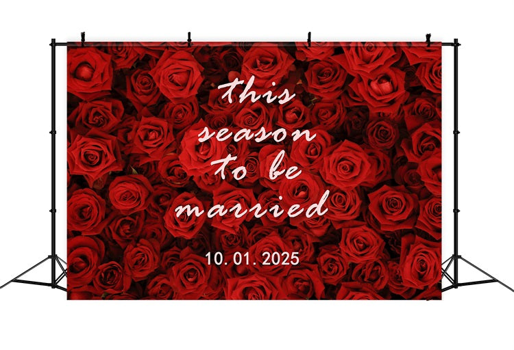 Custom Wedding Backdrop Passionate Red Rose Wall Backdrop BRP12-347