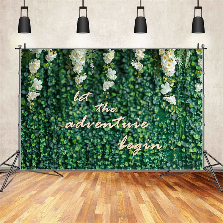 Elegant Greenery Wedding Backdrop Photo Booth Floral Hanging Backdrop BRP12-361