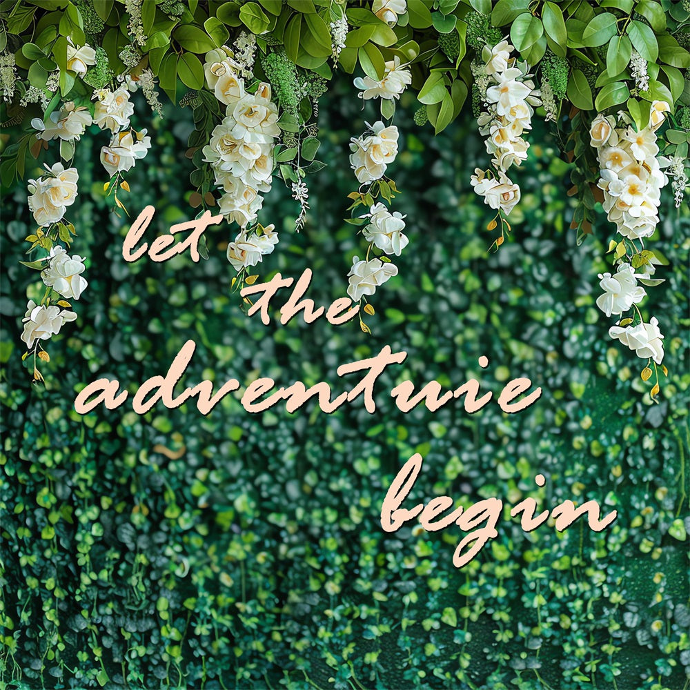 Elegant Greenery Wedding Backdrop Photo Booth Floral Hanging Backdrop BRP12-361