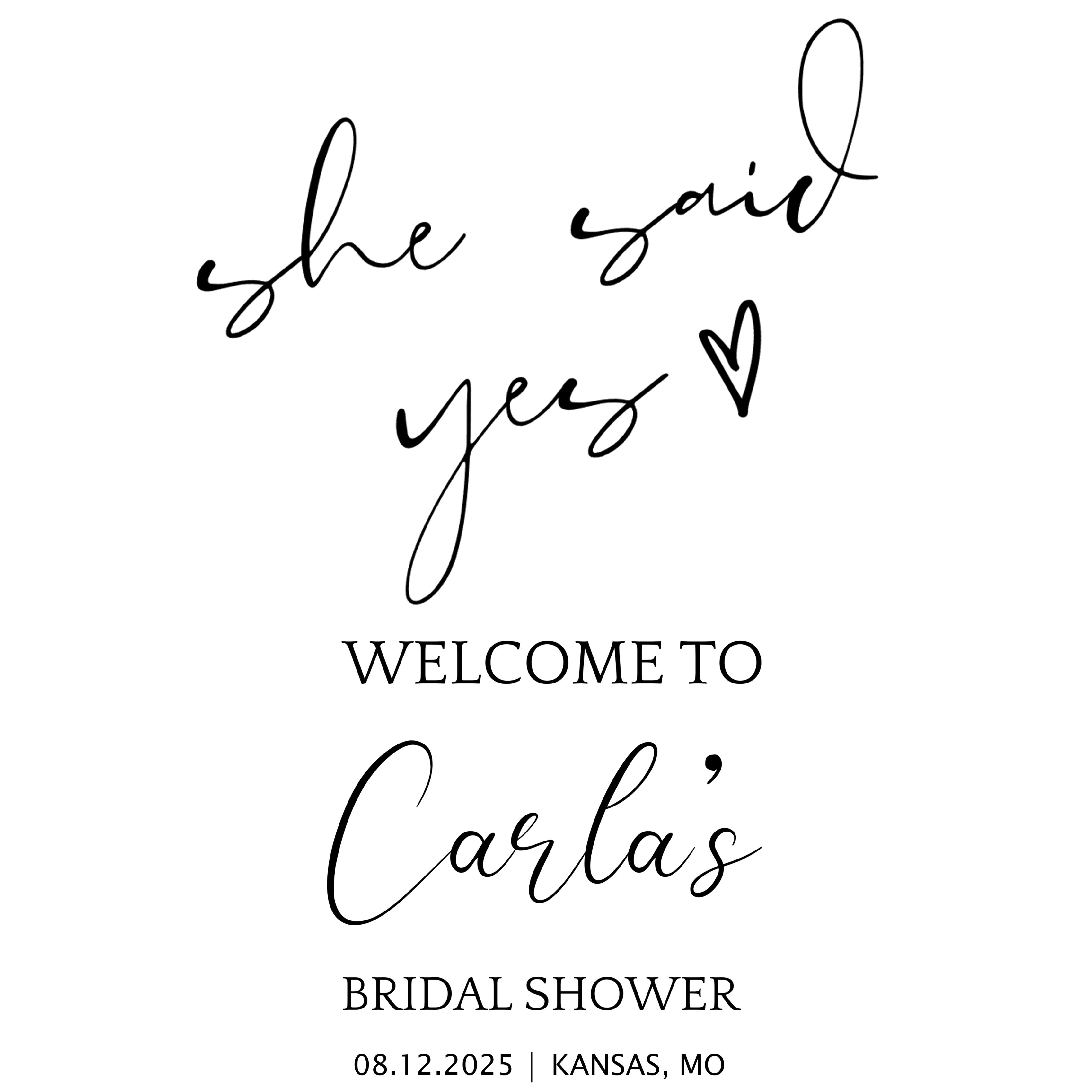 Personalized Wedding Backdrops Minimalist Bridal Shower Photo Backdrop BRP12-369