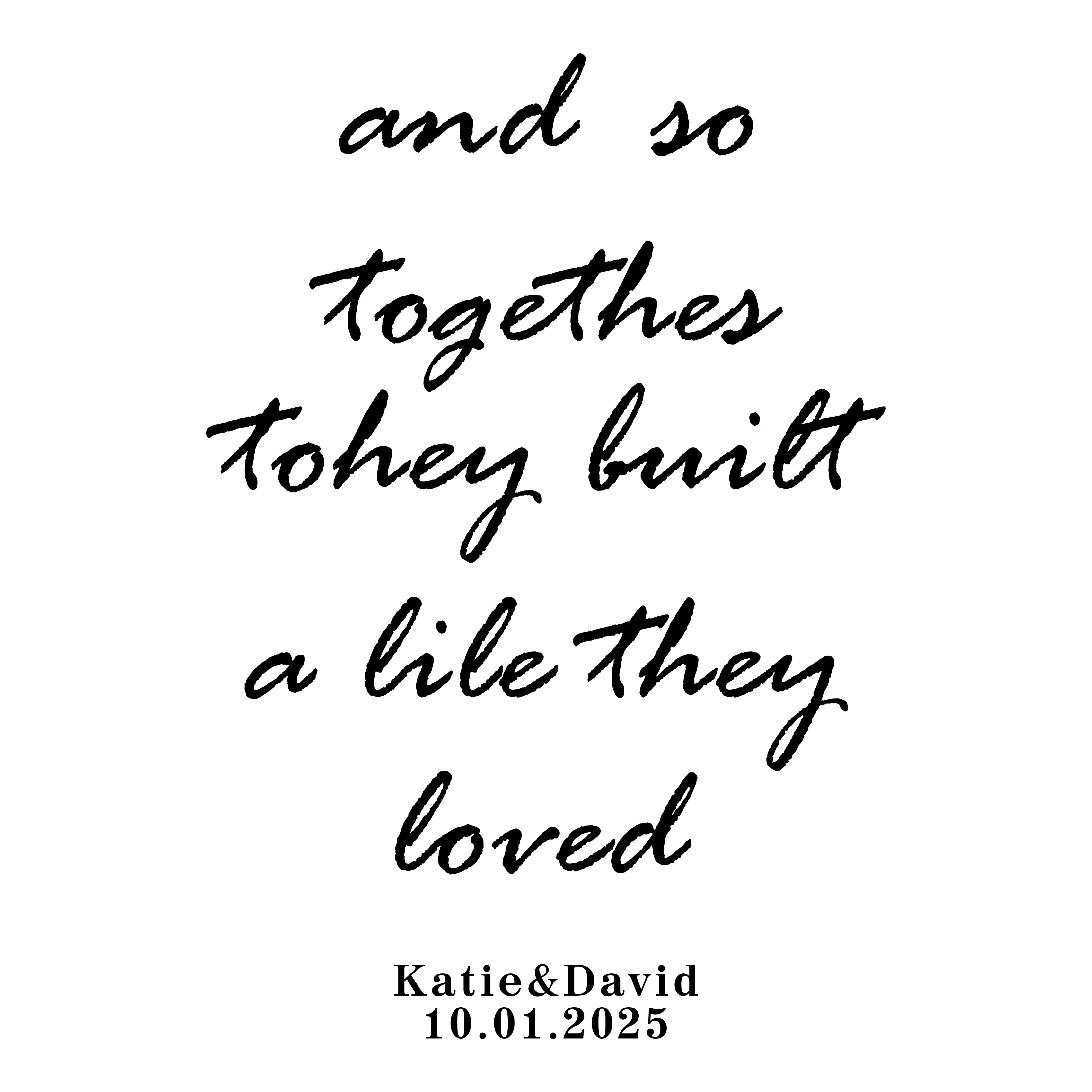 Wedding Backdrop Custom Together Forever Quote Backdrop BRP12-372