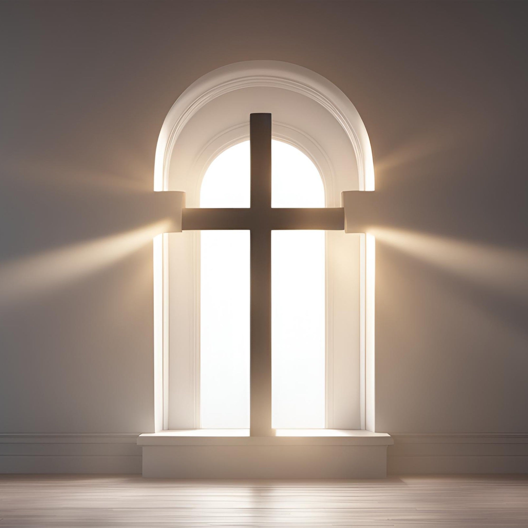 Easter Photo Backdrop Church Cross Arch Sunbeams Backdrop BRP12-437