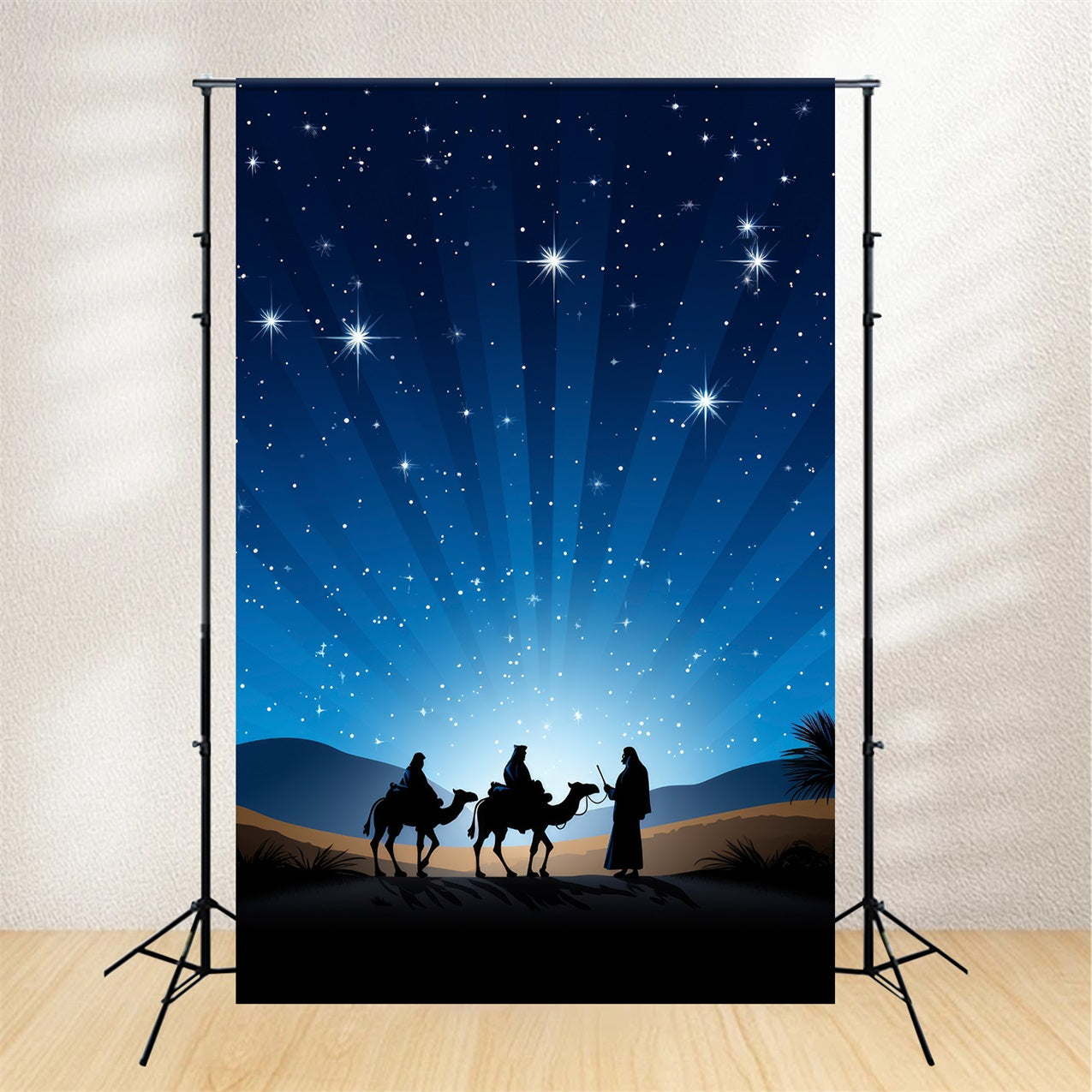 Backdrop Nativity Three Kings Starry Night Backdrop BRP12-445