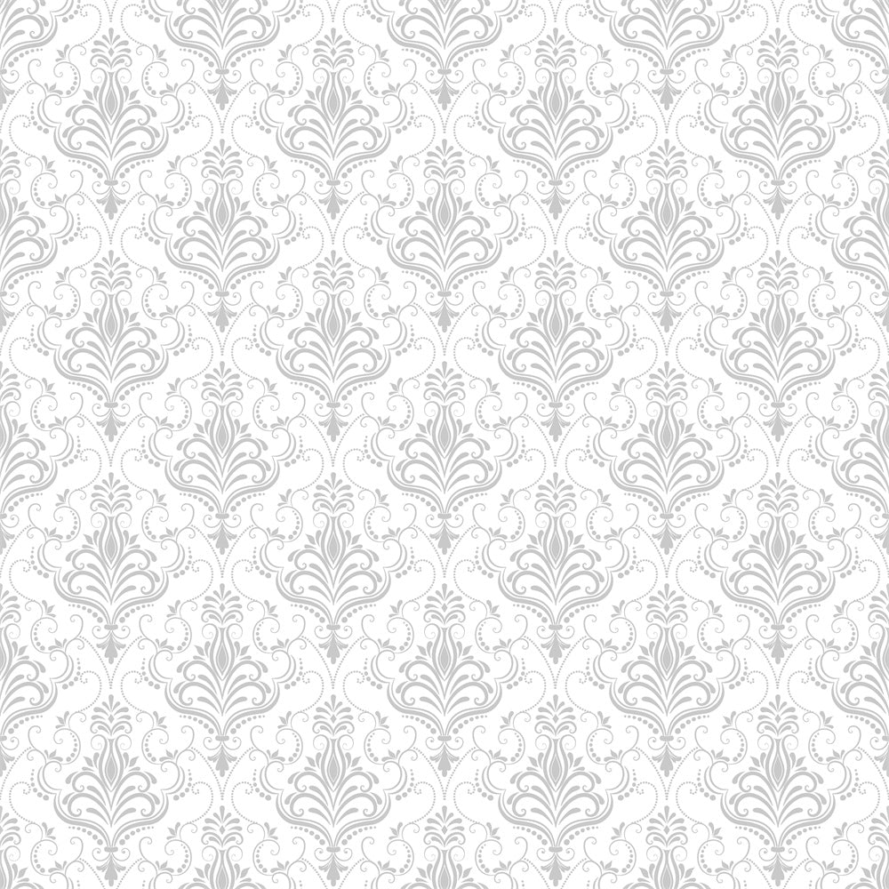 Photography Backdrops Damask Light Gray Ornate Floral Backdrop BRP12-596