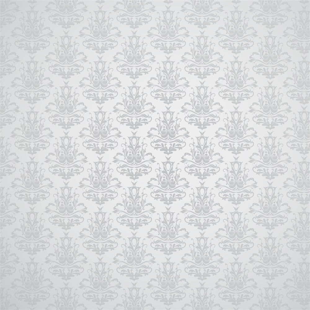 Photography Backdrops Damask Pale Gray Symmetrical Pattern Backdrop BRP12-598