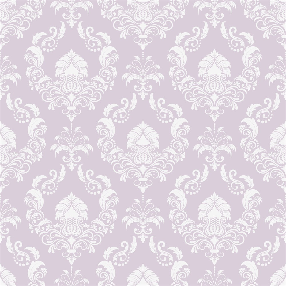Damask Backdrop Photography Soft Lavender Floral Pattern Backdrop BRP12-606