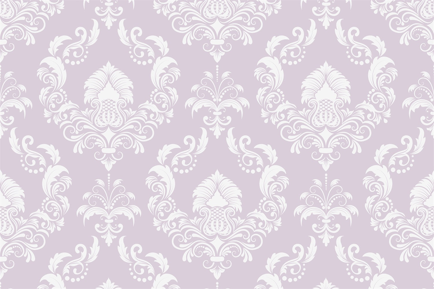 Damask Backdrop Photography Soft Lavender Floral Pattern Backdrop BRP12-606