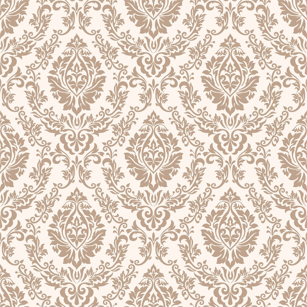 Damask Photo Backdrops Soft Brown Baroque Pattern Backdrop BRP12-608