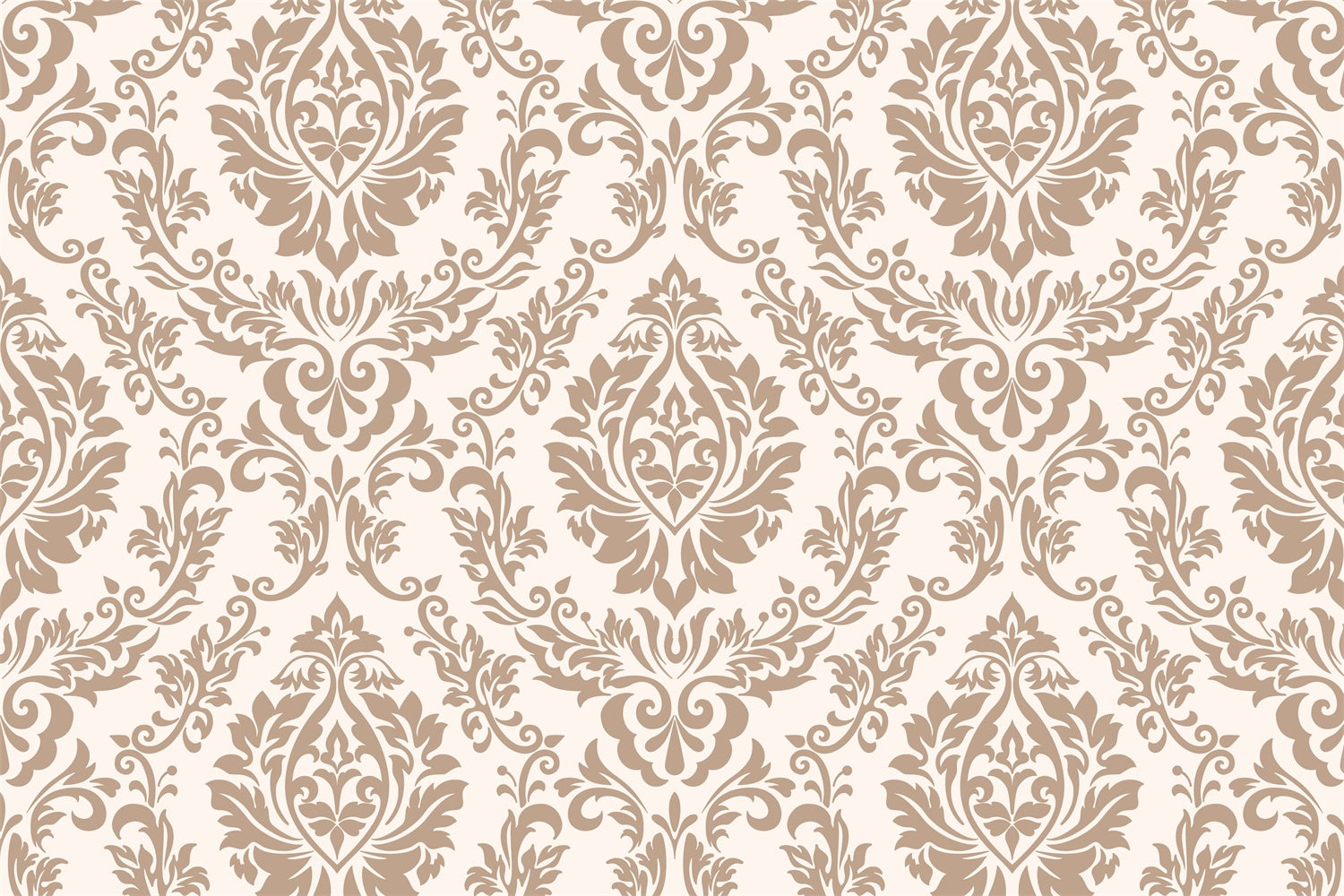 Damask Photo Backdrops Soft Brown Baroque Pattern Backdrop BRP12-608