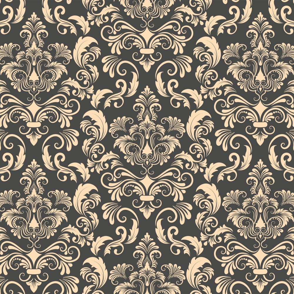 Damask Photo Backdrops Elegant Beige Floral Ornate Backdrop BRP12-612