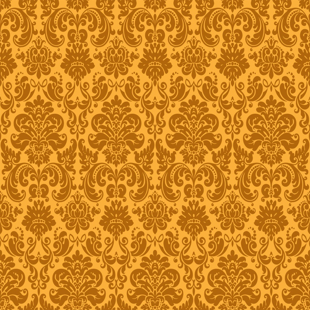 Damask Photography Backdrops Golden Baroque Ornamental Backdrop BRP12-616