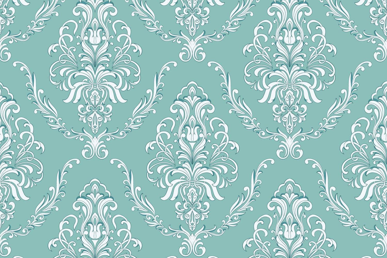 Damask Photo Backdrops Mint Green Floral Ornate Backdrop BRP12-617
