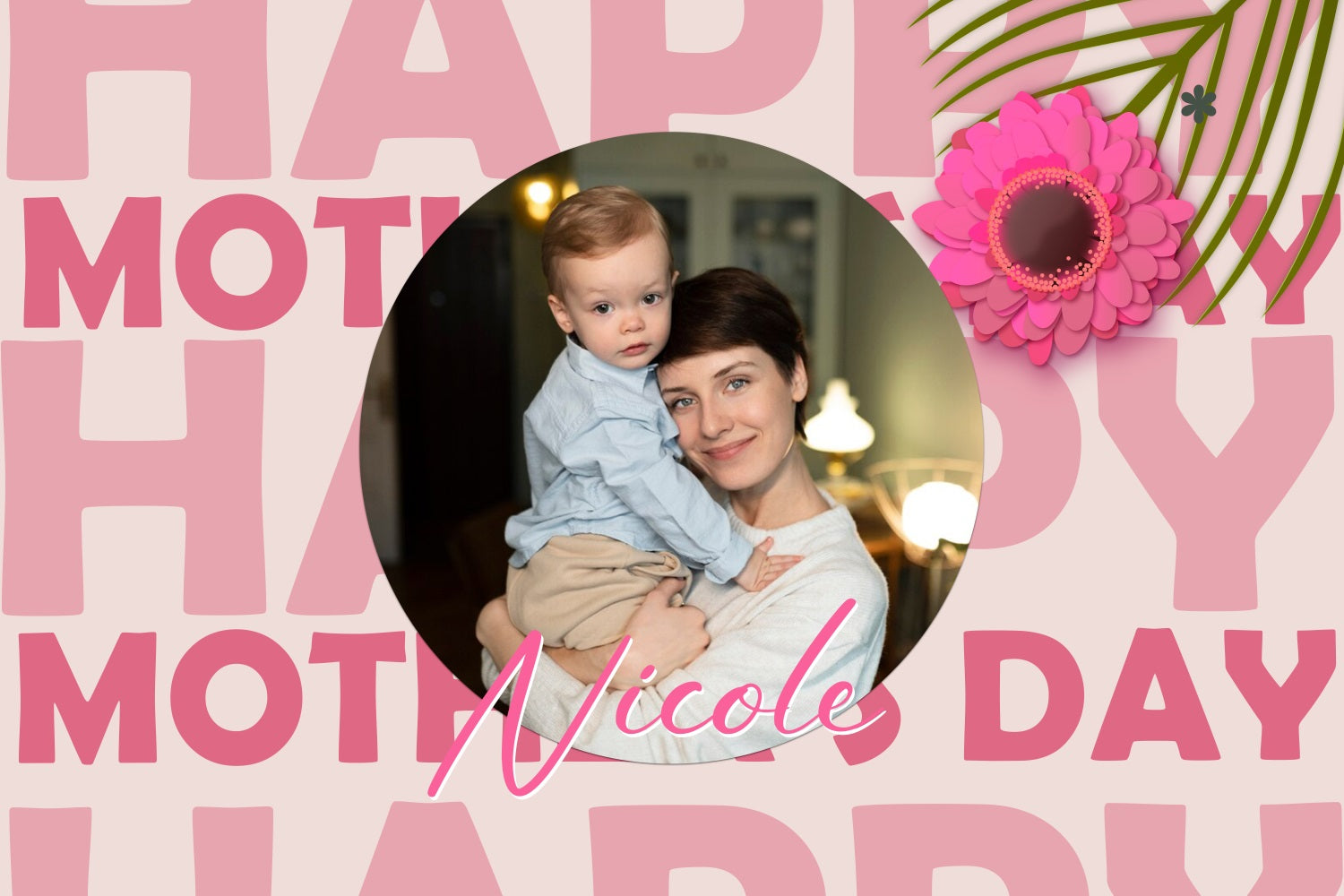 Mother's Day Backdrop Sweet Love Flower Personalized Backdrop BRP3-115