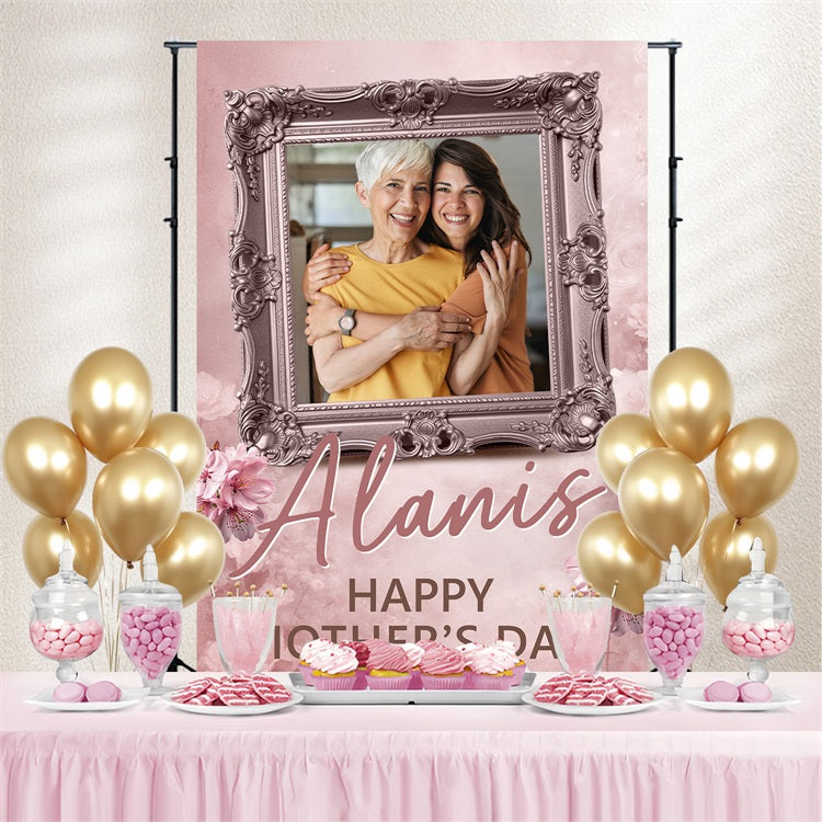 Mothers Day Backdrop Vintage Frame Floral Custom Backdrop BRP3-116