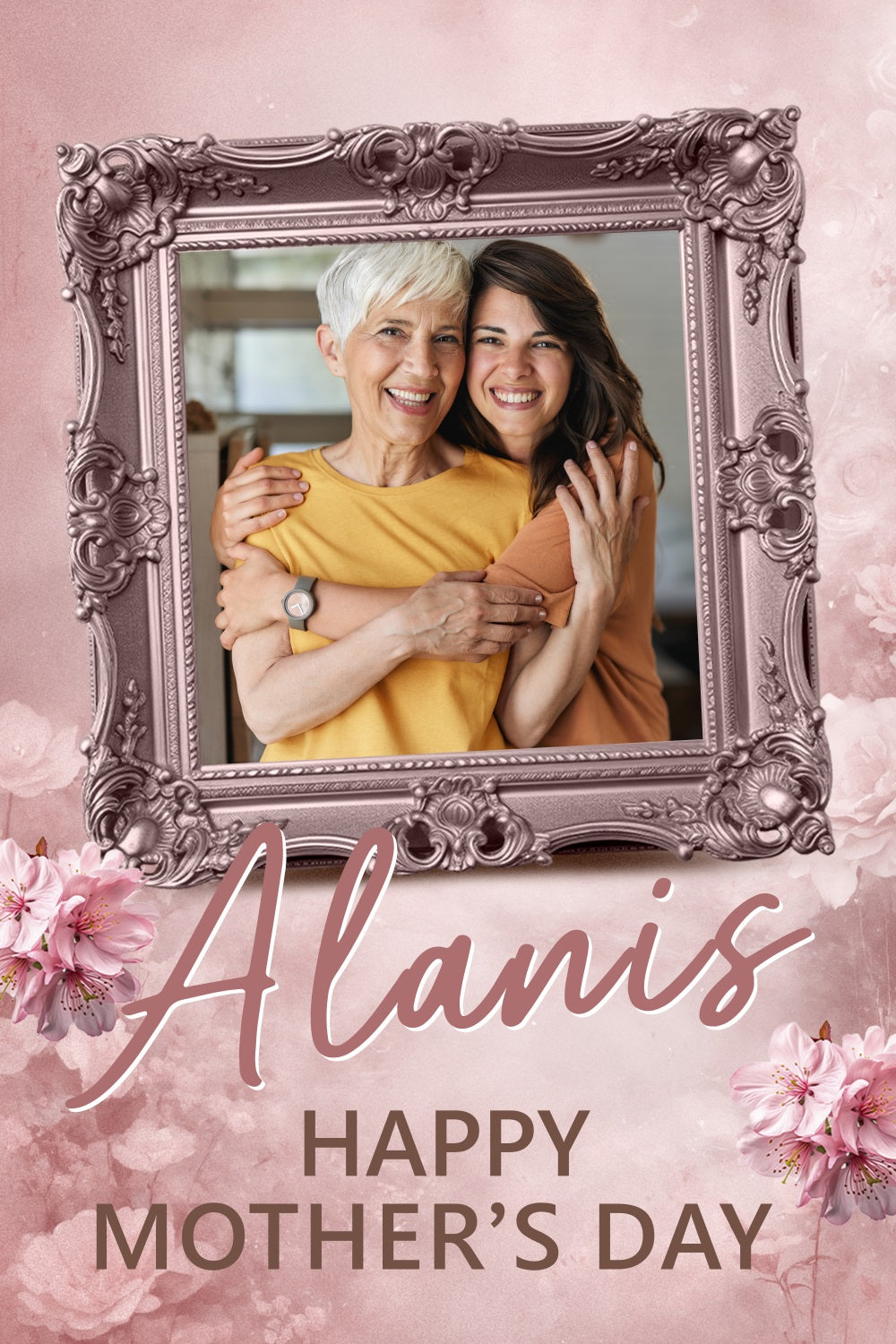 Mothers Day Backdrop Vintage Frame Floral Custom Backdrop BRP3-116