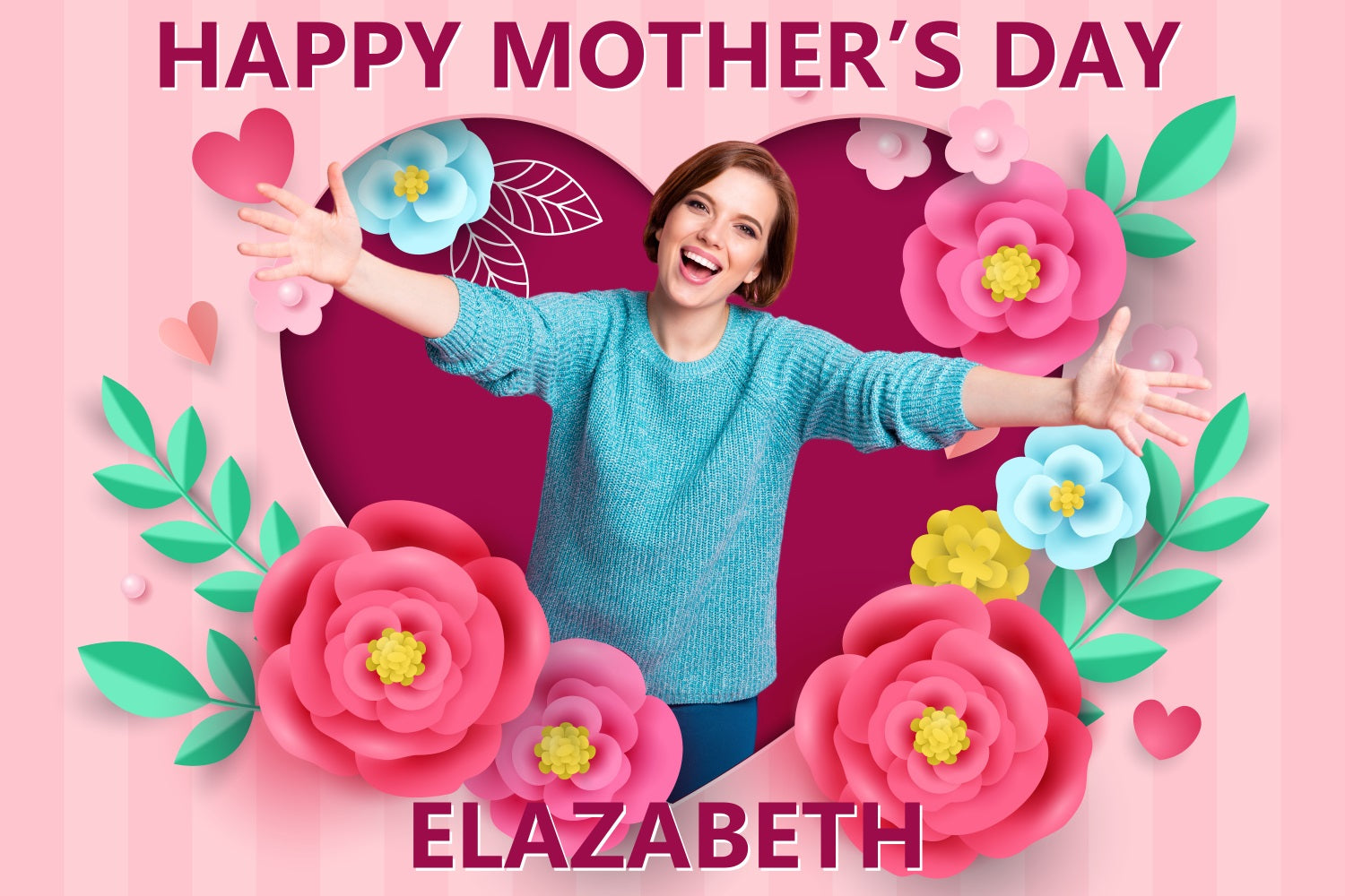 Backdrop Mother's Day Floral Celebration Customized Backdrop BRP3-132