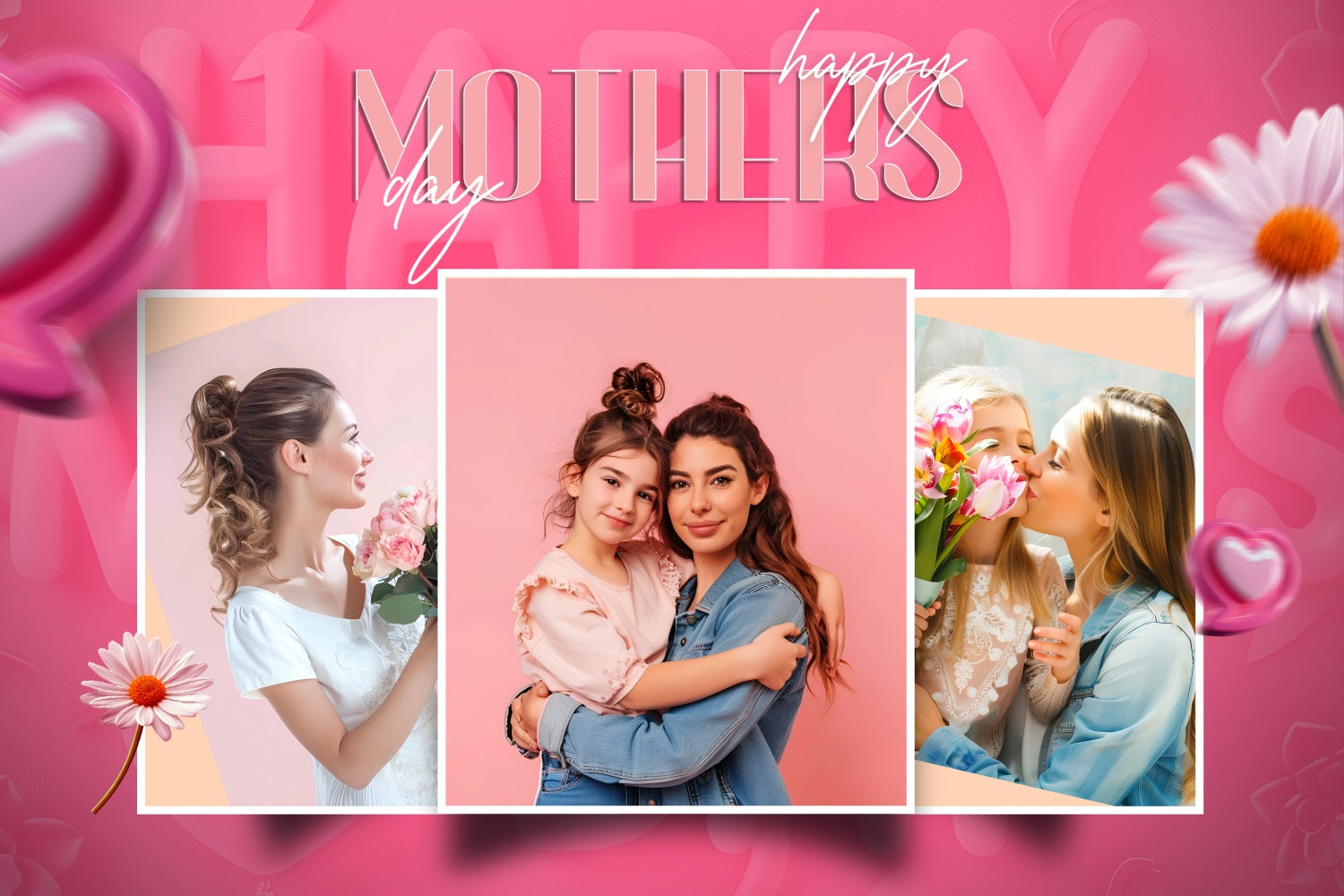 Mother's Day Photo Backdrops Collage Photo Personalised Backdrop BRP3-144