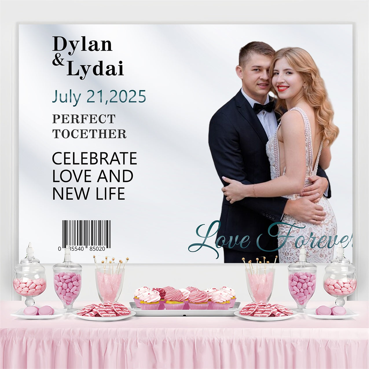 Wedding Ceremony Backdrop Minimalist White Custom Backdrop BRP3-197