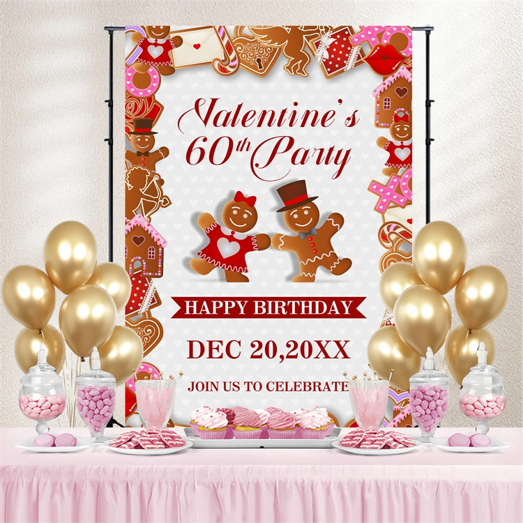 Custom Made Birthday Backdrops Romantic Cookie Party Theme Backdrop BRP3-268