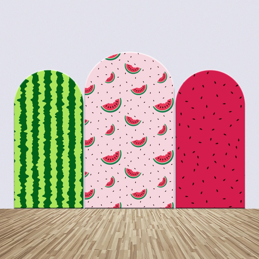 Customized Backdrop For Birthday Summer Watermelon Arch Backdrop Kit BRP3-269